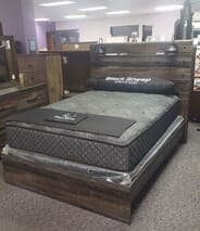 Midwest Clearance Center Furniture and Mattress - Black Sheep Queen Size Mattress with Boxsprings, Headboard, Footboard, and Rails