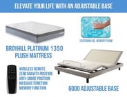 Bedroom Store - Split King Platinum 1350 w/6000 Adjustable Bases