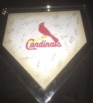 Chesterfield Baseball Cards - Cardinals Autographed Team Plate